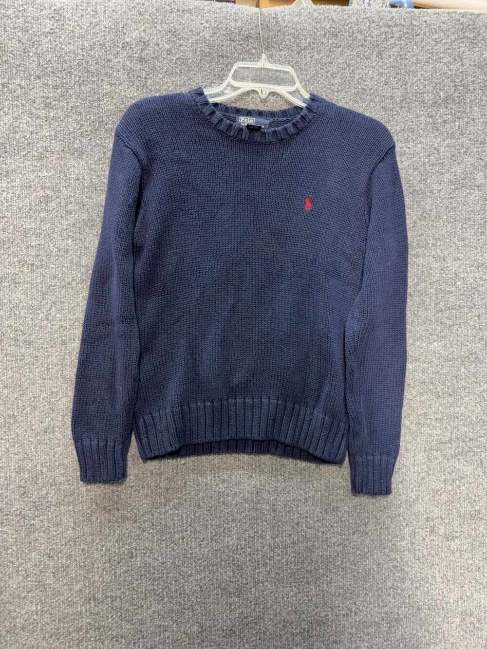 Polo by Ralph Lauren women’s Size M Navy Blue Cotton Crewneck Sweater